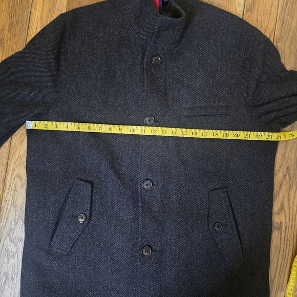 Daniel Cremieux Charcoal Gray Wool Men's Coat Double Closure Size Large - Picture 9 of 15